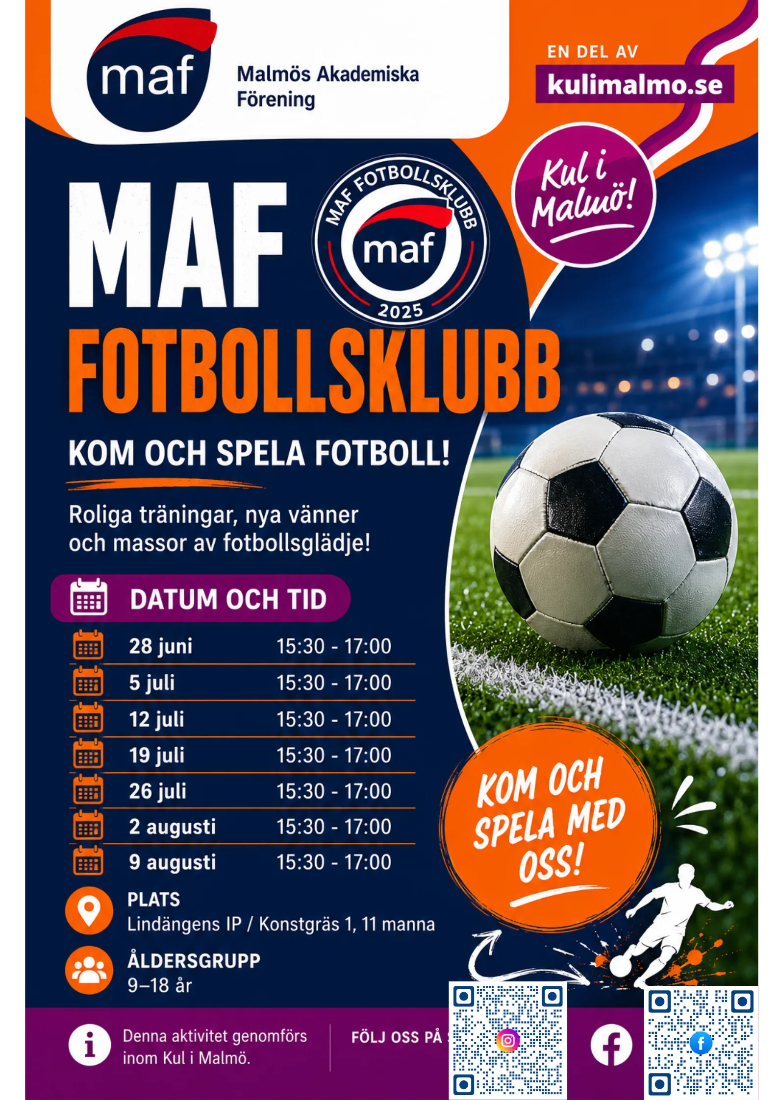 sommarfotbollsskola affisch